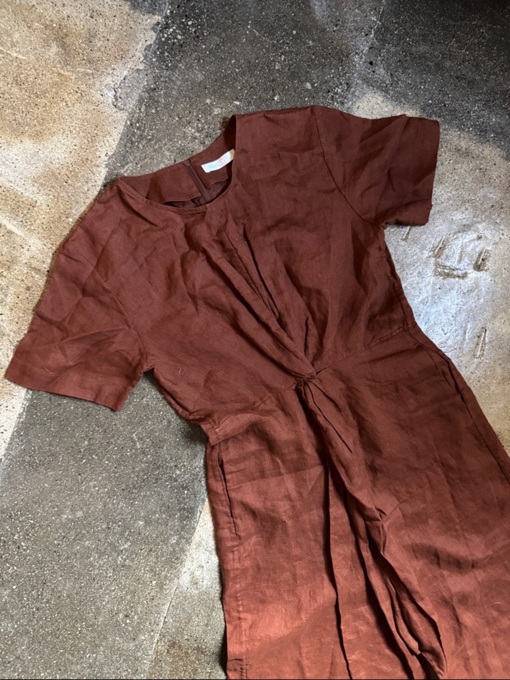 Shaina Mote Verana Linen Wide Leg Jumpsuit Size 2 I LA Designer - Picture 2 of 13